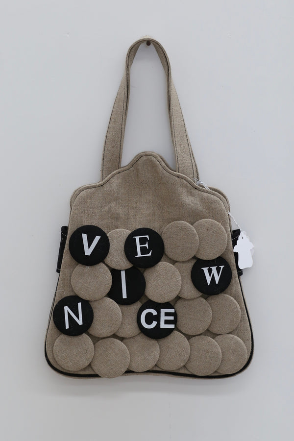 VeniceW linen badge bag B-5